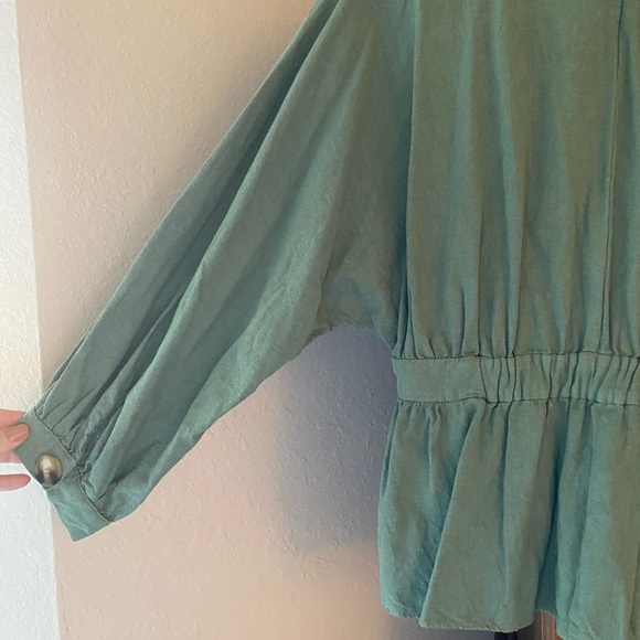 Zara Trafaluc Green Button Up Blouse - Picture 11 of 11